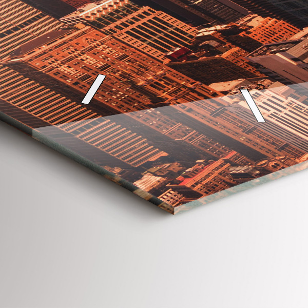 Horizontale Uhr Panorama der Stadt im Westen