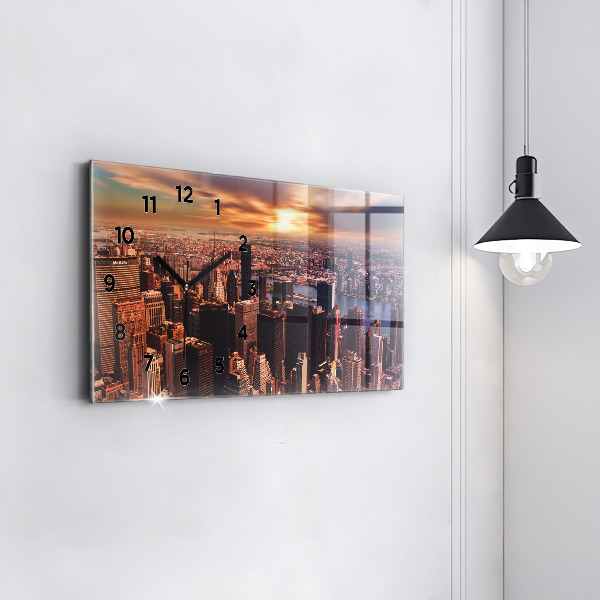 Horizontale Uhr Panorama der Stadt im Westen