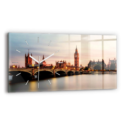Horizontale Uhr Big Ben Londoner Skyline