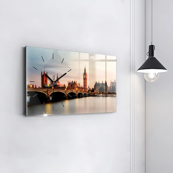 Horizontale Uhr Big Ben Londoner Skyline