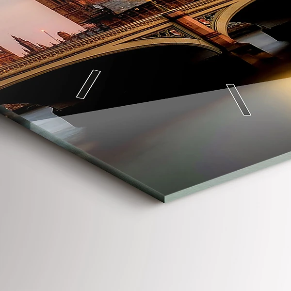 Horizontale Uhr Big Ben Londoner Skyline