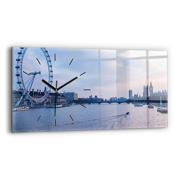Horizontale Uhr London Eye-Panorama