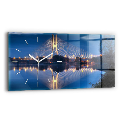 Horizontale Uhr mit motiv Brücke Rędziński Wroclaw