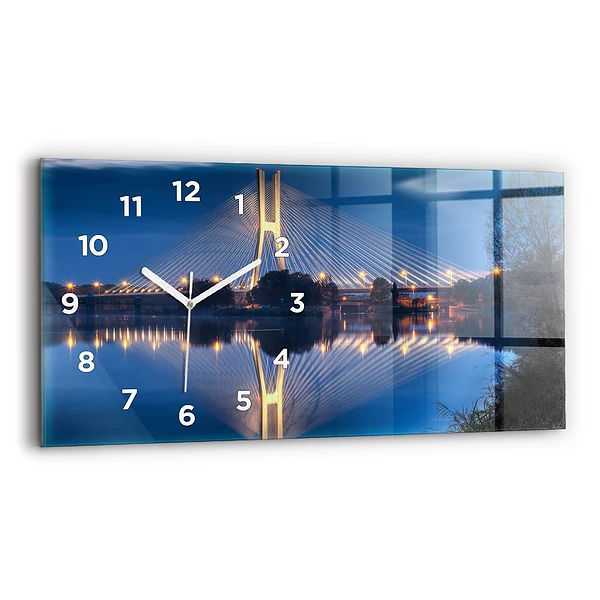 Horizontale Uhr mit motiv Brücke Rędziński Wroclaw
