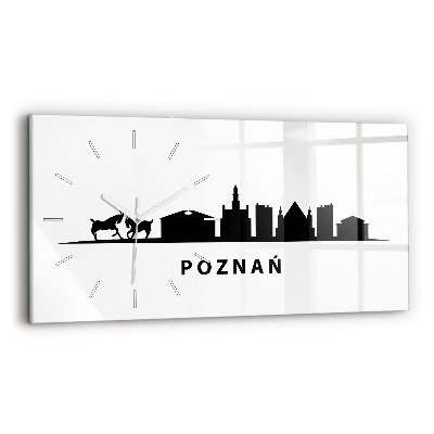 Horizontale Uhr Grafik der Skyline von Poznan