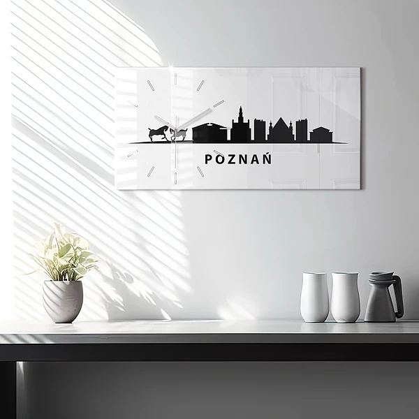 Horizontale Uhr Grafik der Skyline von Poznan