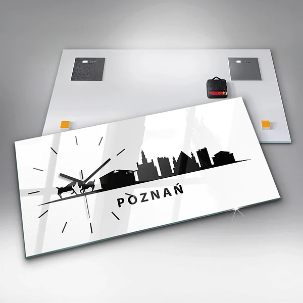 Horizontale Uhr Grafik der Skyline von Poznan