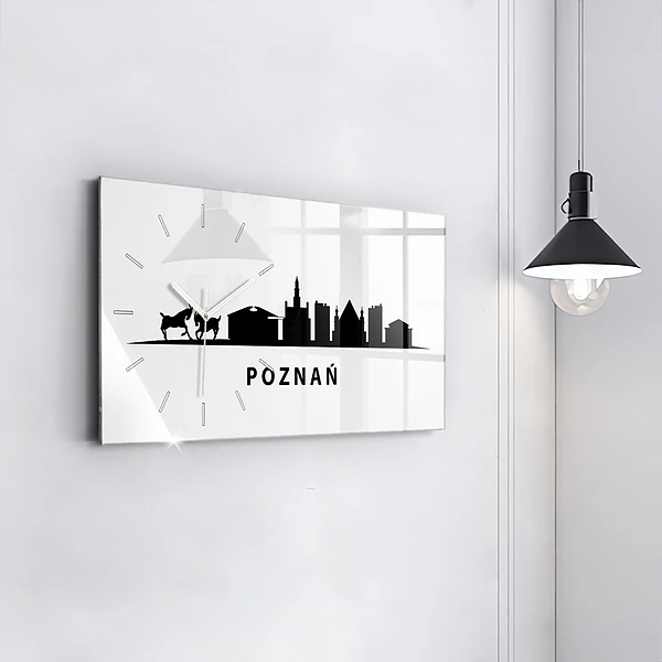 Horizontale Uhr Grafik der Skyline von Poznan
