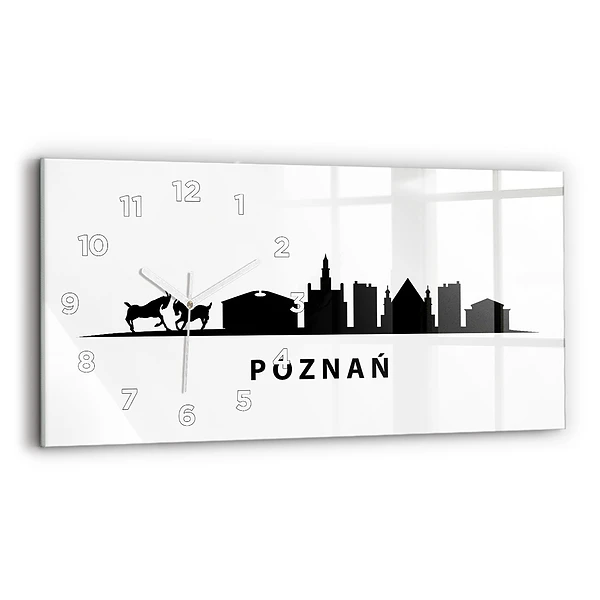 Horizontale Uhr Grafik der Skyline von Poznan