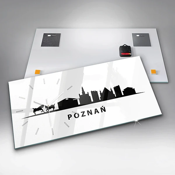 Horizontale Uhr Grafik der Skyline von Poznan
