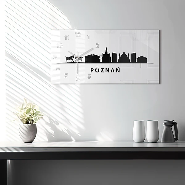 Horizontale Uhr Grafik der Skyline von Poznan