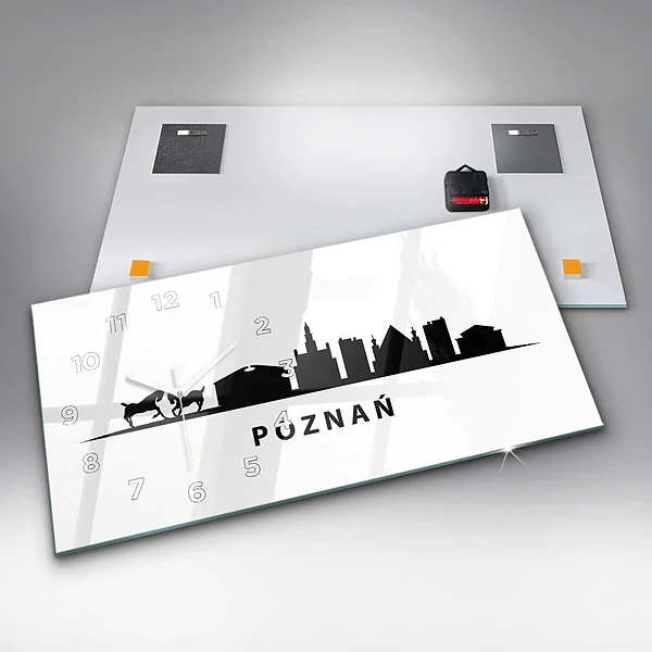 Horizontale Uhr Grafik der Skyline von Poznan