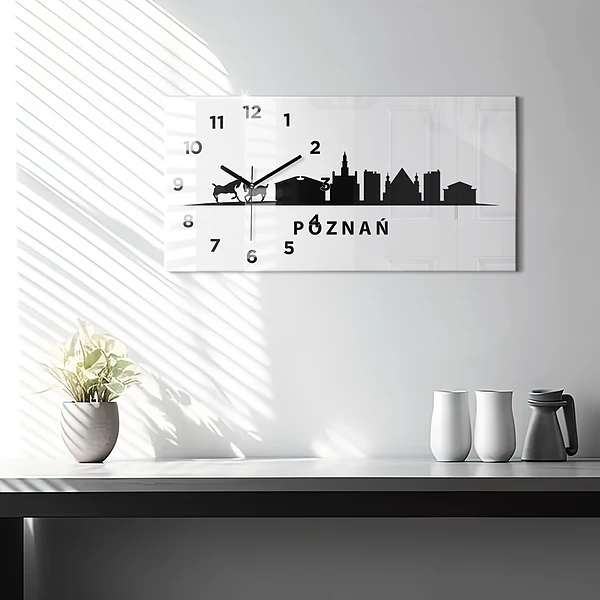 Horizontale Uhr Grafik der Skyline von Poznan