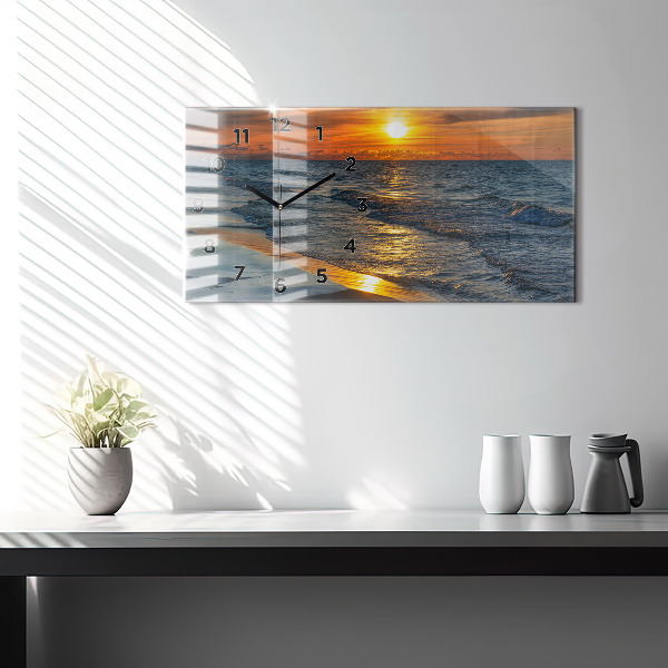 Horizontale Uhr mit motiv Władysławowo Ostsee