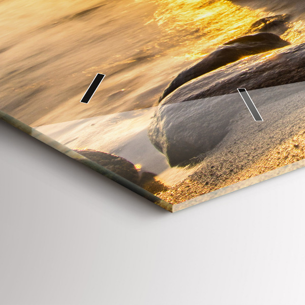 Horizontale Uhr Sonnenaufgang an der Ostsee