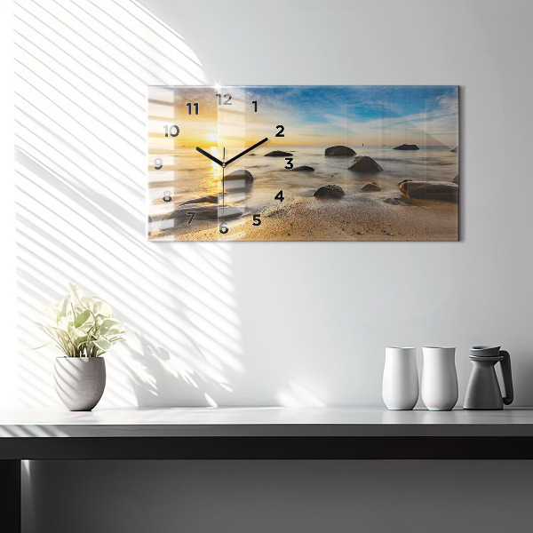 Horizontale Uhr Sonnenaufgang an der Ostsee