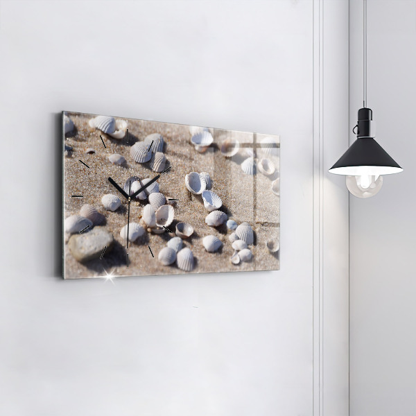 Horizontale Uhr mit motiv Muscheln am Strand