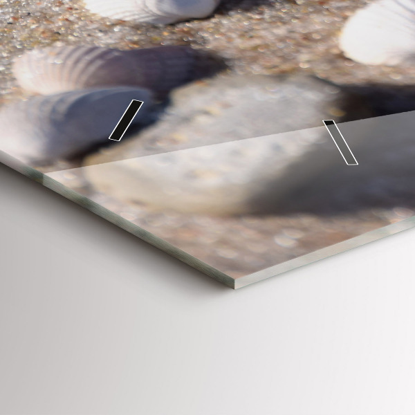 Horizontale Uhr mit motiv Muscheln am Strand