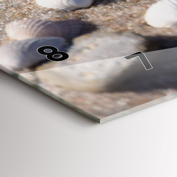 Horizontale Uhr mit motiv Muscheln am Strand
