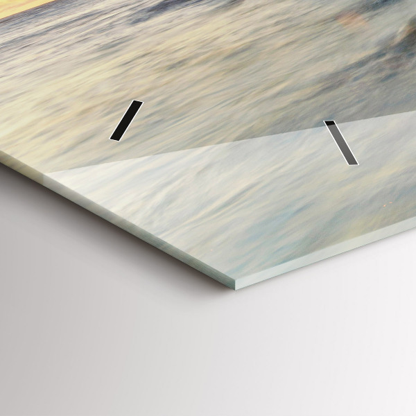 Horizontale Uhr mit motiv Leuchtturm und die Ostsee