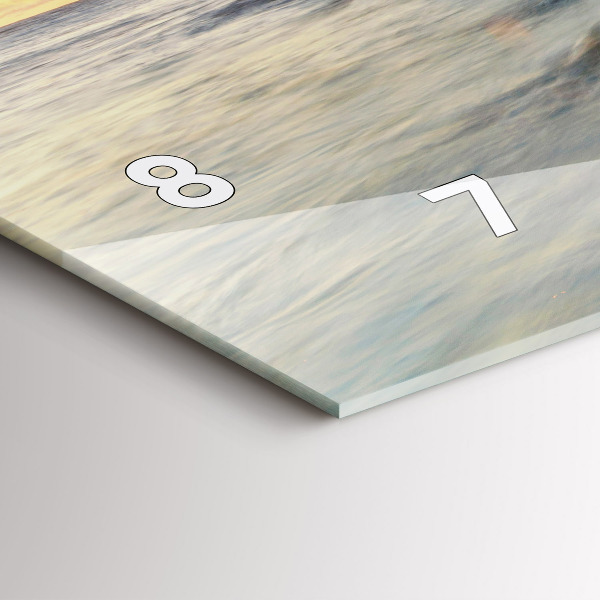 Horizontale Uhr mit motiv Leuchtturm und die Ostsee