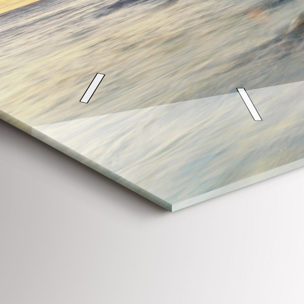 Horizontale Uhr mit motiv Leuchtturm und die Ostsee