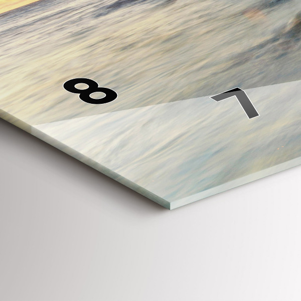 Horizontale Uhr mit motiv Leuchtturm und die Ostsee