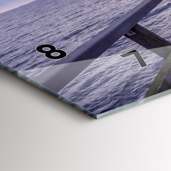 Horizontale Uhr mit motiv Pier an der Ostsee