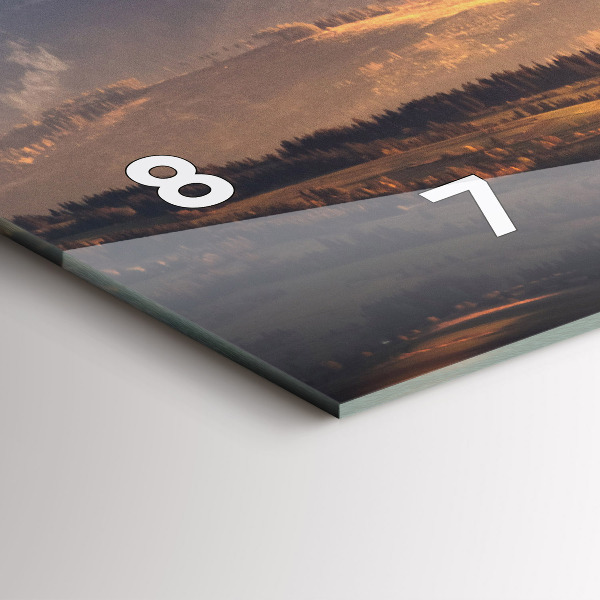 Horizontale Uhr mit motiv Tatra-Gebirge im Winterpanorama