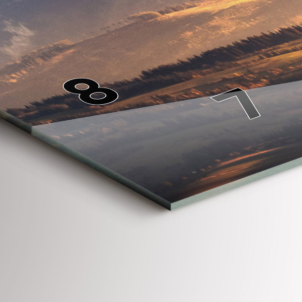 Horizontale Uhr mit motiv Tatra-Gebirge im Winterpanorama