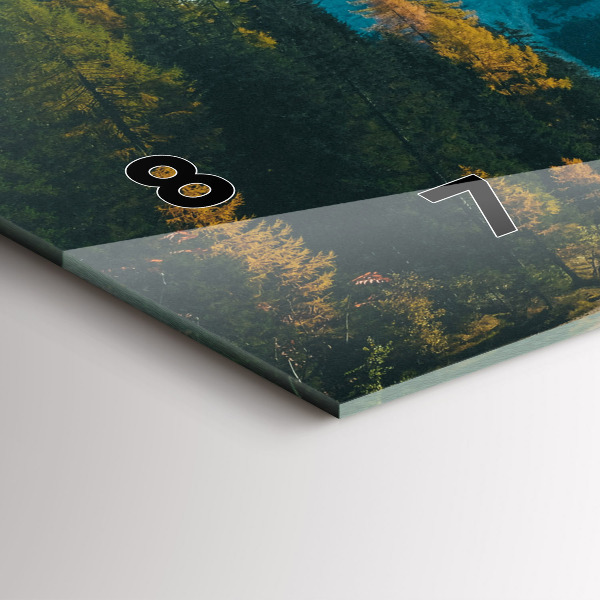 Horizontale Uhr mit motiv Berg und Fluss in Polen