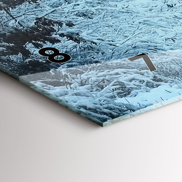 Horizontale Uhr mit motiv Hirsche auf den Gleisen