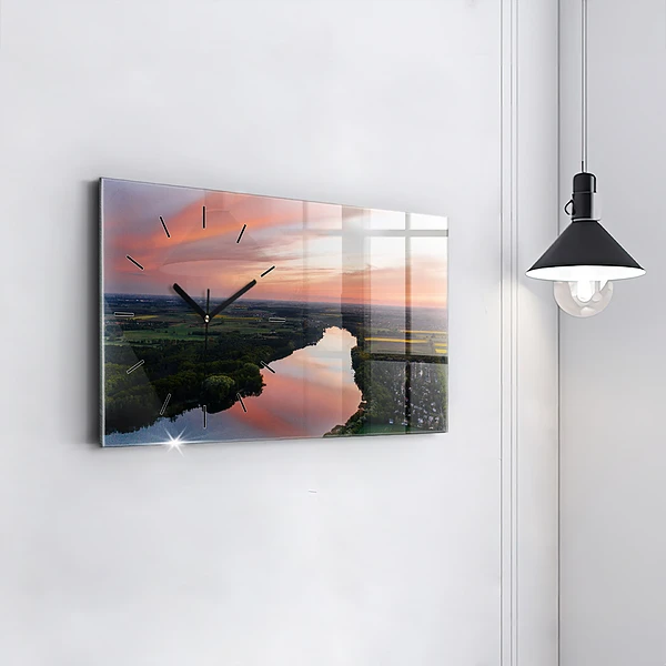 Horizontale Uhr See aus der Vogelperspektive