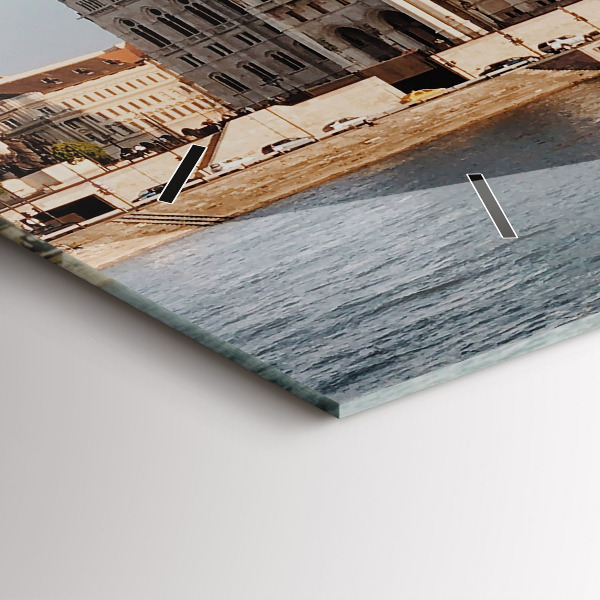 Horizontale Uhr Das Parlament in Budapest