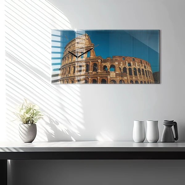Horizontale Uhr mit motiv Kolosseum in Italien
