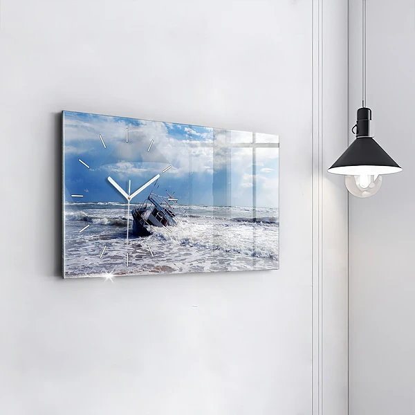 Horizontale Uhr mit motiv Versunkenes Wasserfahrzeug