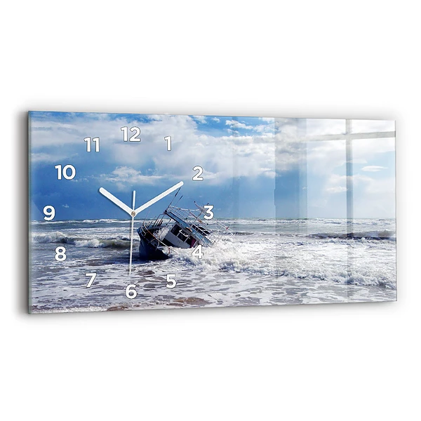 Horizontale Uhr mit motiv Versunkenes Wasserfahrzeug