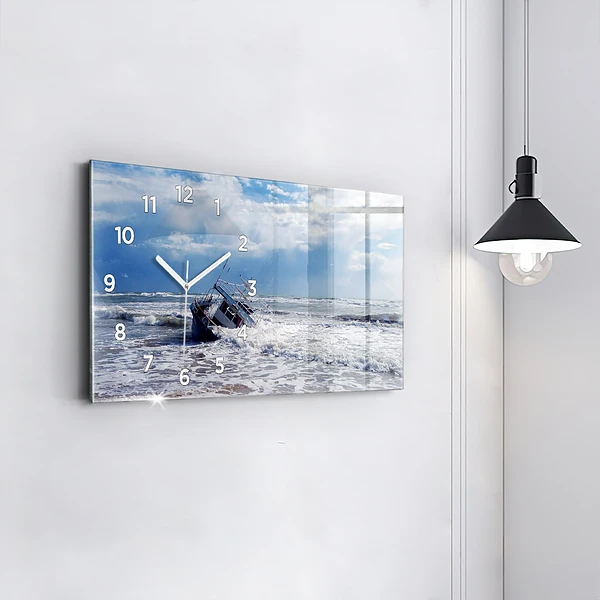Horizontale Uhr mit motiv Versunkenes Wasserfahrzeug