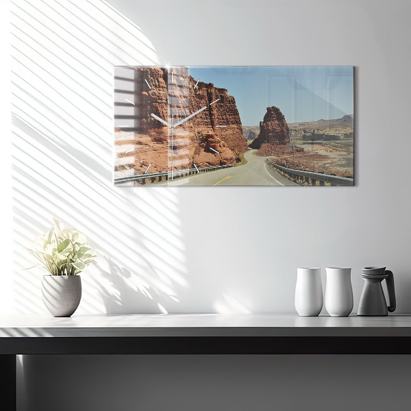 Horizontale Uhr Die Route 66 in den USA