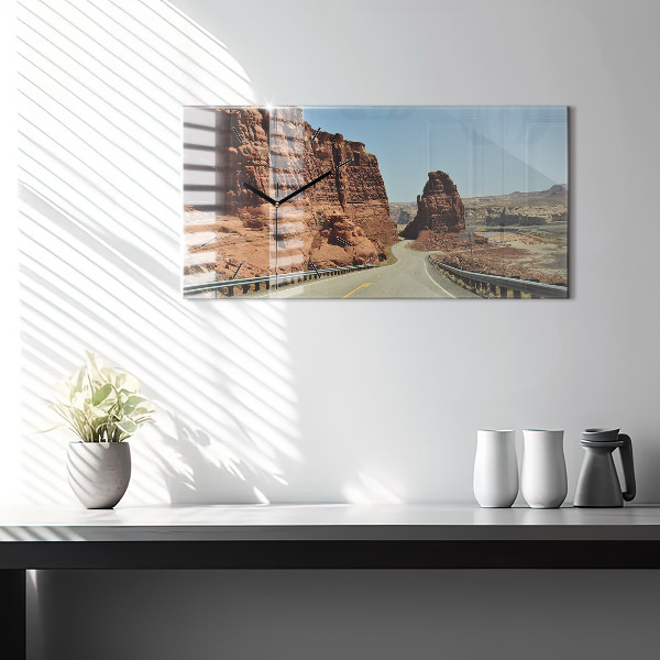 Horizontale Uhr Die Route 66 in den USA