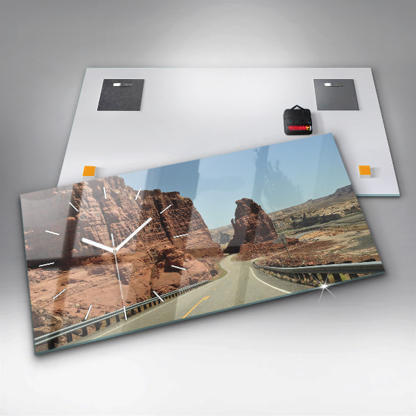 Horizontale Uhr Die Route 66 in den USA