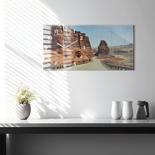 Horizontale Uhr Die Route 66 in den USA