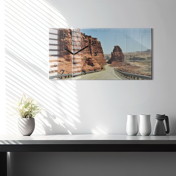 Horizontale Uhr Die Route 66 in den USA