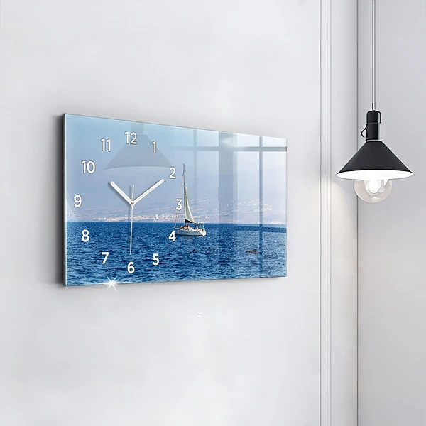 Horizontale Uhr mit motiv Yacht auf Teneriffa