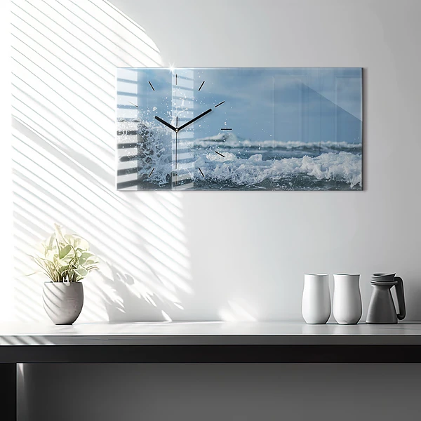 Horizontale Uhr Wellenfotografie