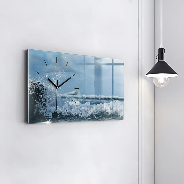 Horizontale Uhr Wellenfotografie