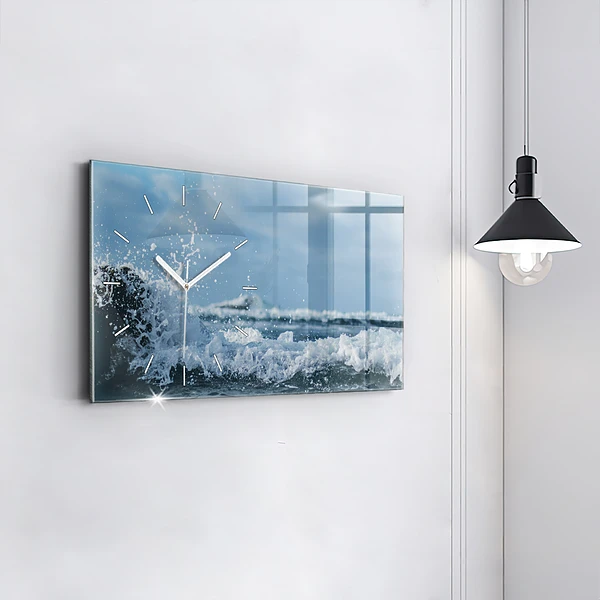 Horizontale Uhr Wellenfotografie