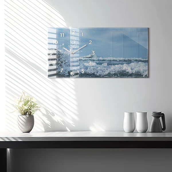 Horizontale Uhr Wellenfotografie