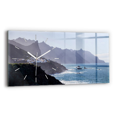 Horizontale Uhr mit motiv Berge am Meer