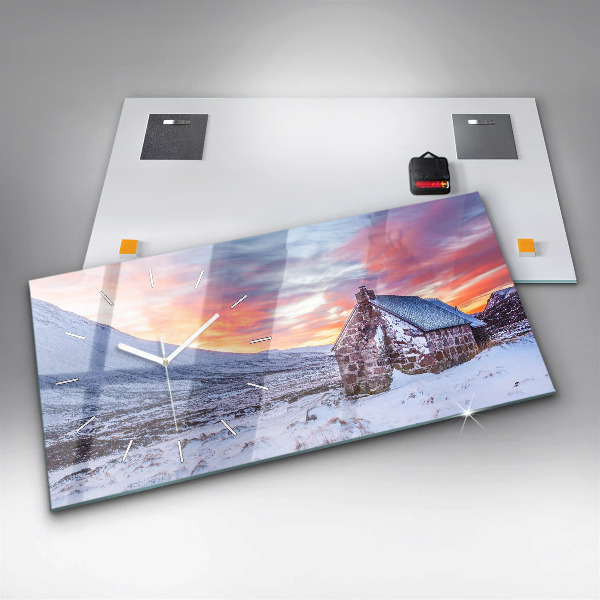 Horizontale Uhr Hütte in den Bergen